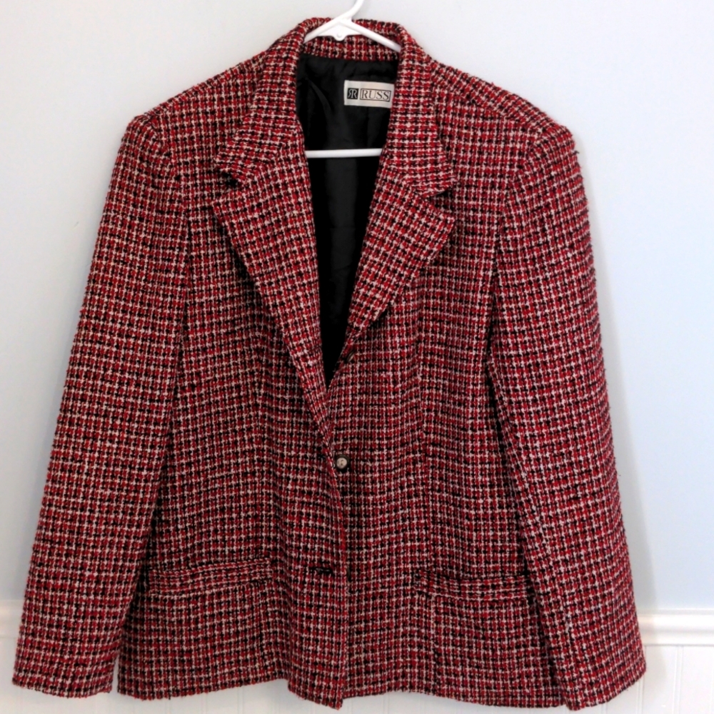 Vintage Plaid Blazer
